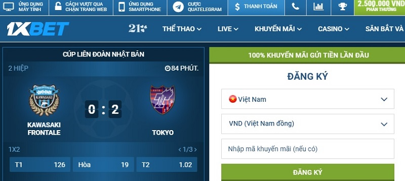 1XBet - Nhà cái cá cược chất lượng hàng đầu châu Á