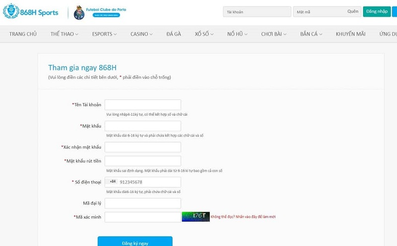 868H – Đẳng cấp giải trí trực tuyến chuẩn quốc tế