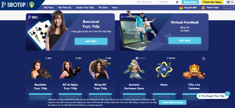 SBOTOP - Sân chơi cá cược với đẳng cấp xuyên lục địa